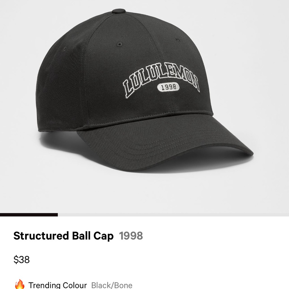 lululemon athletica Charcoal Logo Ball Cap